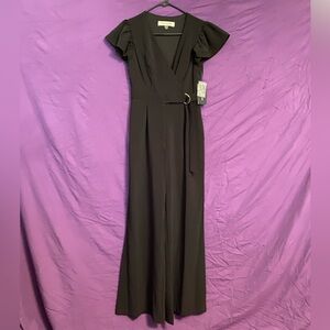 NWT Taylor Elegant Black Belted Jumpsuit. Size 2.